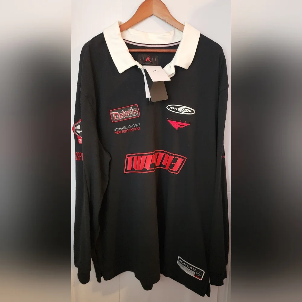 Nike Jordan Polo Long-Sleeve Rugby Top Sz‎ XX-LARGE NWT